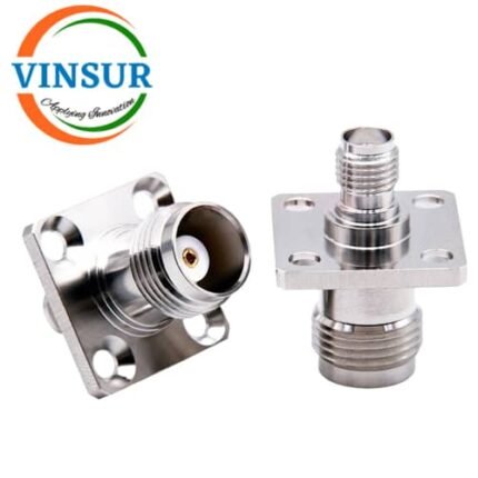 41424221 -- RF ADAPTER - SMA FEMALE TO TNC FEMALE STARIGHT 4-HOLE FLANGE ADAPTER