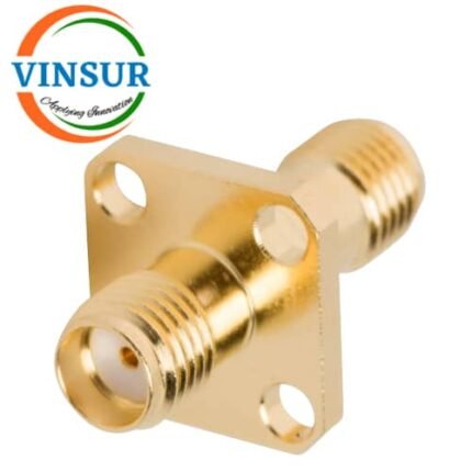 41424421 -- RF ADAPTER - 50 OHMS, SMA FEMALE TO SMA FEMALE STRAIGHT 4-HOLE FLANGE ADAPTER