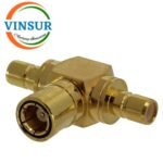 41520513 -- RF ADAPTER - 50 OHMS, SMB T -ADAPTER FEMALE-MALE-FEMALE