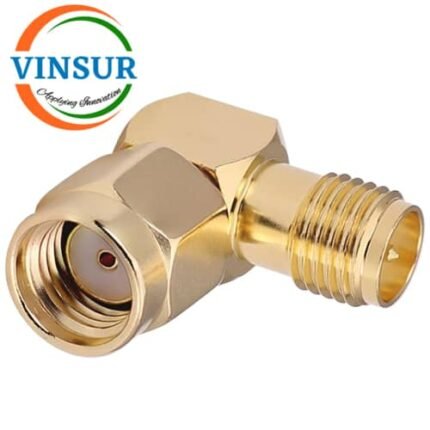 41910922 -- RF ADAPTER - 50 OHMS RP SMA MALE TO RP SMA FEMALE RIGHT ANGLE ADAPTER