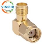 41910922 -- RF ADAPTER - 50 OHMS RP SMA MALE TO RP SMA FEMALE RIGHT ANGLE ADAPTER - Image 3