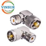 41C10C22 -- RF ADAPTER - 50 OHMS, UHF MALE TO UHF FEMALE RIGHT ANGLE ADAPTER