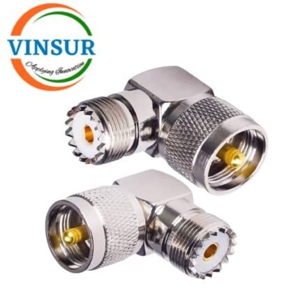 41C10C22 -- RF ADAPTER - 50 OHMS, UHF MALE TO UHF FEMALE RIGHT ANGLE ADAPTER