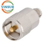41C10J21 -- RF ADAPTER - 50 OHMS, UHF MALE TO MINI UHF FEMALE STRAIGHT ADAPTER