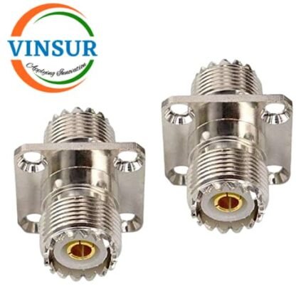 41C20C21 -- RF ADAPTER - 50 OHMS, UHF FEMALE 4-HOLE FLANGE TO UHF FEMALE STRAIGHT ADAPTER