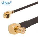 AMC Right Angle Male to MCX Right Angle Male 1.13 mm Cable Assembly