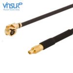 AMC Right Angle Male to MMCX Straight Male 1.13 mm Cable Assembly