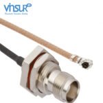 AMC Right Angle Male to TNC Straight Bulkhead Female RG-178 Cable Assembly