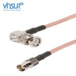 BNC Right Angle Male to BNC Straight Female RG-316 Cable Assembly