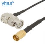 BNC Right Angle Male to SMB Straight Male RG-174 Cable Assembly