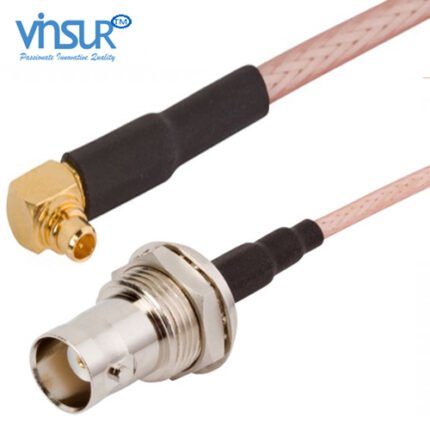 BNC Straight Bulkhead Female IP67 (MH4) to MMCX Right Angle Male RG-316 Cable Assembly