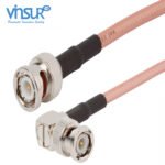 BNC Straight Male to BNC Right Angle Male RG-316 Cable Assembly