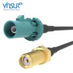 FAKRA Straight Male to SMA Straight Female RG-58 Cable Assembly