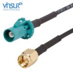 FAKRA Straight Male to SMA Straight Male RG-58 Cable Assembly