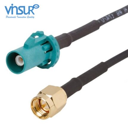 FAKRA Straight Male to SMA Straight Male RG-58 Cable Assembly