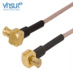 MCX Right Angle Male to MCX Right Angle Male RG-178 Cable Assembly