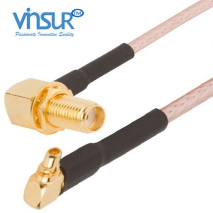 MMCX Right Angle Male to SMA Right Angle Bulkhead Female RG-316 Cable Assembly