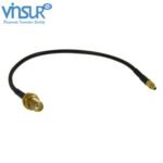 MMCX Straight Male to SMA Straight Bulkhead Female LMR-100 Cable Assembly