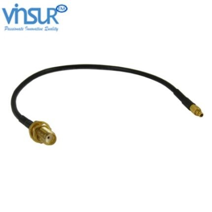 MMCX Straight Male to SMA Straight Bulkhead Female LMR-100 Cable Assembly