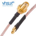 MMCX Straight Male to SMA Straight Bulkhead Female RG-316 Cable Assembly
