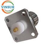VSW-111114A -- RF CONNECTOR - 50OHMS ,N FEMALE,STRAIGHT ,4-HOLE FLANGE MOUNT 5MM EXTENDED TEFLON PCB MOUNT - Image 2