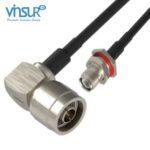 N-Type Right Angle Male to RP-TNC Straight Bulkhead Female LMR-240 Cable Assembly