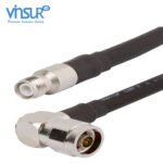 N-Type Right Angle Male to RP-TNC Straight Female LMR-400 Cable Assembly