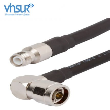 N-Type Right Angle Male to RP-TNC Straight Female LMR-400 Cable Assembly