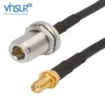 N-type Straight Bulkhead Female to SMA Straight Bulkhead Female for RG-58 Cable Assembly