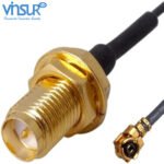 RP SMA Female Straight Bulkhead to U.FL 1.13mm Cable Assembly 61922ND45N2Q