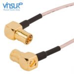 SMB Right Angle Male to SMB Right Angle Male RG-178 Cable Assembly