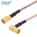 SMB Right Angle Male to SMB Straight Male RG-316 Cable Assembly