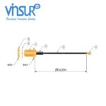 U.FL to SMA Bulkhead Female, 200mm, VSW-61422FD30F2F-3A2