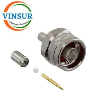 VSW-11111015 -- RF CONNECTOR - 50OHMS , N MALE , STRAIGHT ,CRIMP TYPE , RG58, RG142, LMR195 CABLE
