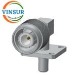 VSW-11212415 -- RF CONNECTOR - 50OHMS , TNC MALE , RIGHT ANGLE , 4-HOLE FLANGE CRIMP TYPE , LMR200 CABLE