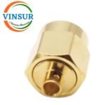 VSW-1151193C-55-- RF CONNECTOR - 50OHMS , SMA MALE , STRAIGHT , SOLDER TYPE , FOR RG405(.86) CABLE