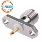 VSW-11521370-10 -- RF CONNECTOR - 50 OHMS , SMA FEMALE , STRAIGHT , 2 HOLE FLANGE , SOLDER TERMINATION - Image 3