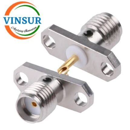 VSW-11521370-10 -- RF CONNECTOR - 50 OHMS , SMA FEMALE , STRAIGHT , 2 HOLE FLANGE , SOLDER TERMINATION