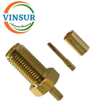 VSW-11521914-13G -- RF CONNECTOR - 50OHMS,SMA FEMALE, STRAIGHT ,CRIMP TYPE , RG316, RG174, RG188, LMR100 CABLE