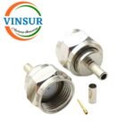 VSW-12B11014 -- RF CONNECTOR - 75 OHMS , F-TYPE MALE , STRAIGHT , CRIMP TYPE , RG316 CABLE