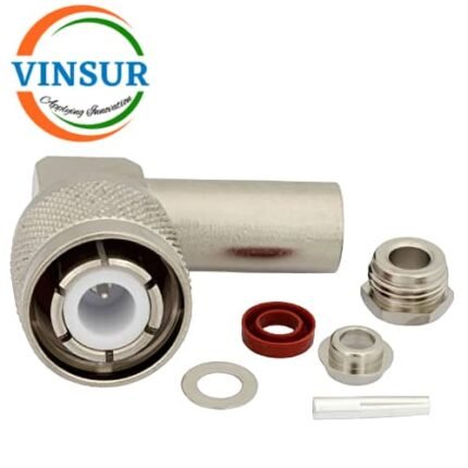 VSW-11E12925-- RF CONNECTOR-50 OHMS,HN-TYPE MALE RIGHT ANGLE CLAMP TYPE FOR RG58,RG142,LMR195 CABLE