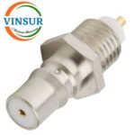 VSW-11J21170 -- RF CONNECTOR - 50 OHMS , QMA FEMALE , STRAIGHT , BULKHEAD FRONT MOUNT , ROUND POST