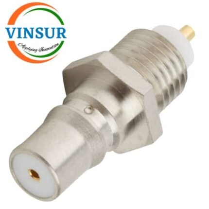VSW-11J21170 -- RF CONNECTOR - 50 OHMS , QMA FEMALE , STRAIGHT , BULKHEAD FRONT MOUNT , ROUND POST