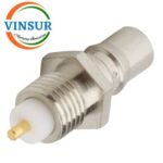 VSW-11J21170 -- RF CONNECTOR - 50 OHMS , QMA FEMALE , STRAIGHT , BULKHEAD FRONT MOUNT , ROUND POST - Image 2