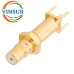 VSW-11J21241 -- RF CONNECTOR - 50 OHMS , QMA FEMALE , STRAIGHT , BULKHEAD REAR MOUNT , PCB-THROUGH HOLE