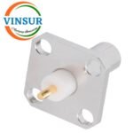VSW-11J214M0 -- RF CONNECTOR - 50 OHMS , QMA FEMALE , STRAIGHT,4-HOLE FLANGE,3.18MM EXTENDED TEFLON, PCB-ROUND POST - Image 2