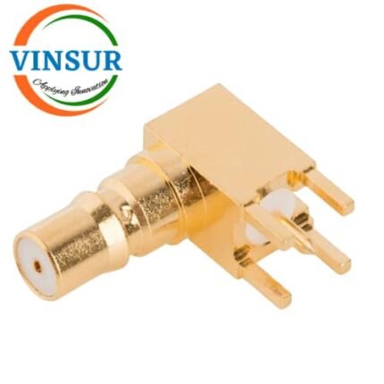 VSW-11J22040 -- RF CONNECTOR - 50 OHMS , QMA FEMALE , RIGHT ANGLE , PCB-THROUGH HOLE