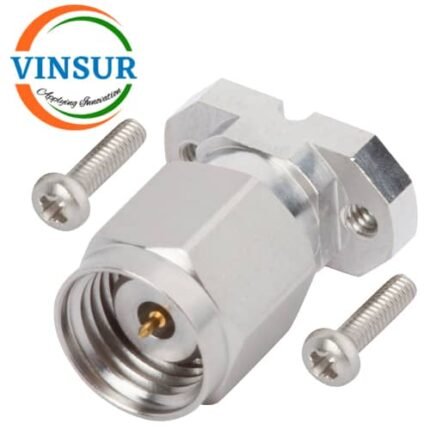 VSW-11S11340 -- RF CONNECTOR - 50OHMS , 1.85MM MALE , STRAIGHT, 2-HOLE FLANGE SCREW TYPE CONNECTOR