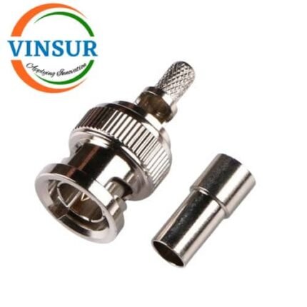 VSW-12311014 -- RF CONNECTOR - 75 OHMS ,  BNC MALE , STRAIGHT , CRIMP TYPE , RG316, RG174, RG188, LMR100 CABLE
