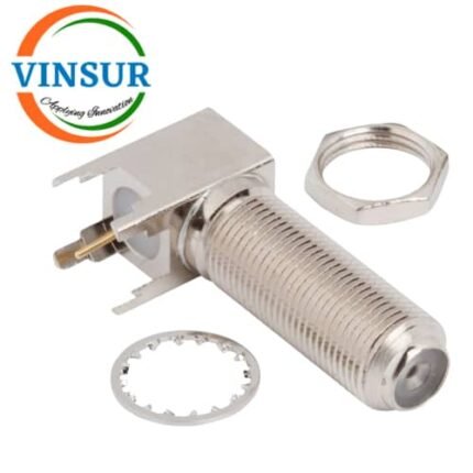 VSW-12B22240 -- RF CONNECTOR - 75 OHMS, F-TYPE FEMALE RIGHT ANGLE BULK HEAD REAR MOUNT PCB-THROUGH HOLE